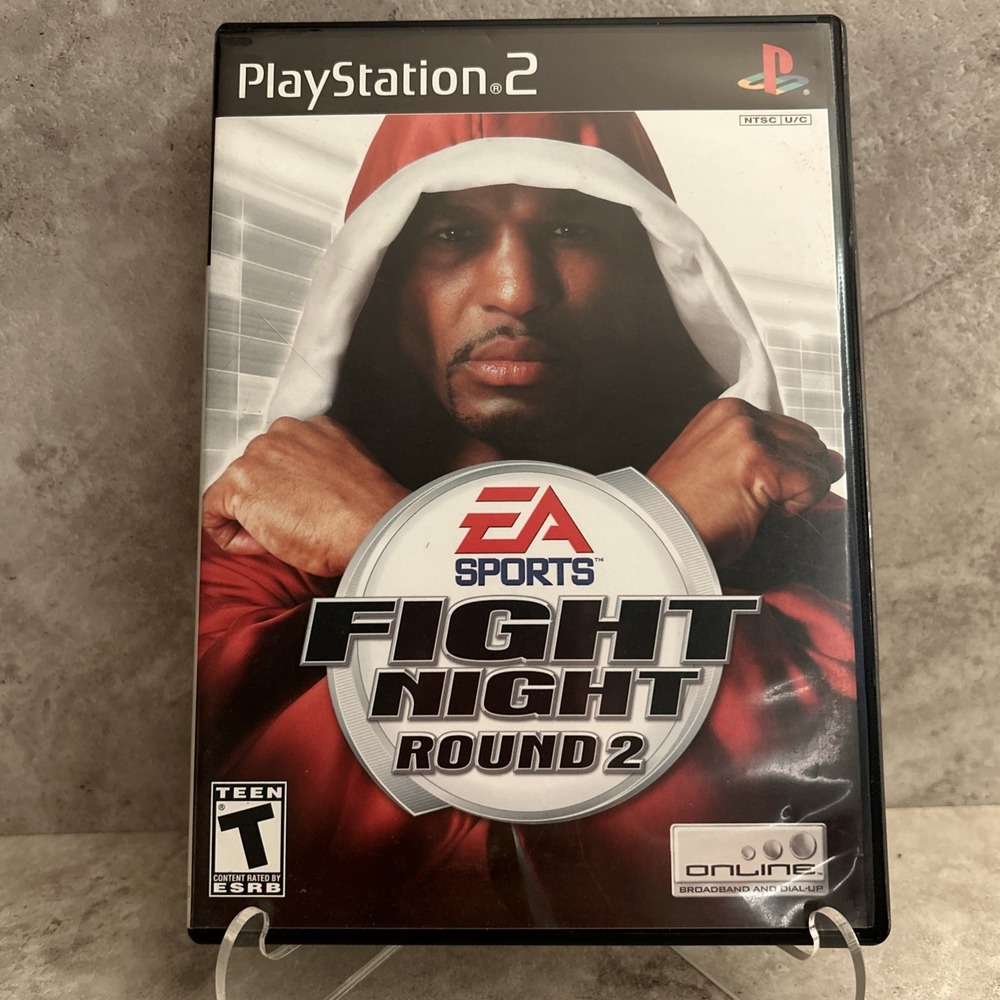 Fight Night Round 2 PS2 (Sony PlayStation 2, 2005) W/MANUAL - Tested!